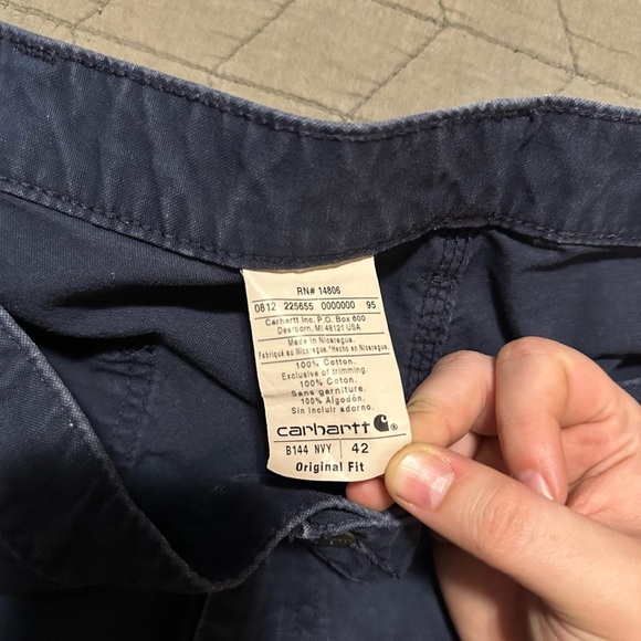 Carhartt Carpenter Utility Workwear Mens Original Fit Navy Shorts. Sz 42 - Picture 10 of 12